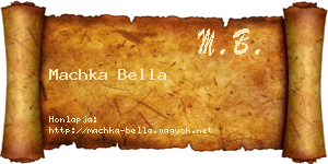 Machka Bella névjegykártya